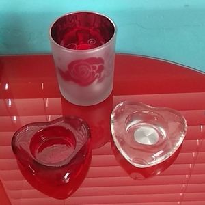 Small heart and rose candle holders 🌹❤️💖